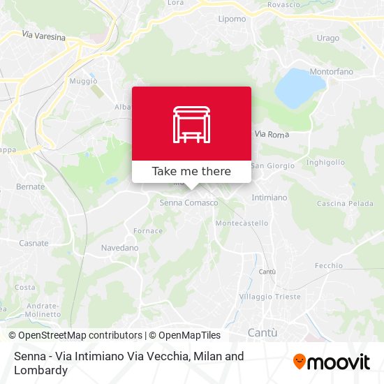 Senna - Via Intimiano Via Vecchia map