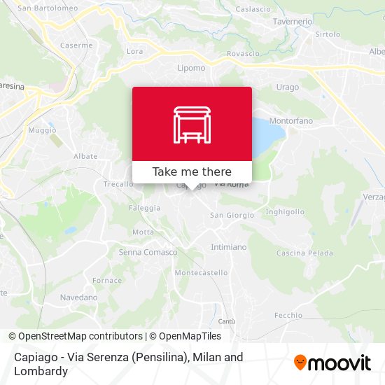 Capiago - Via Serenza (Pensilina) map