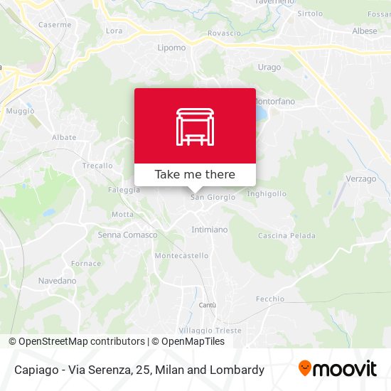 Capiago - Via Serenza, 25 map