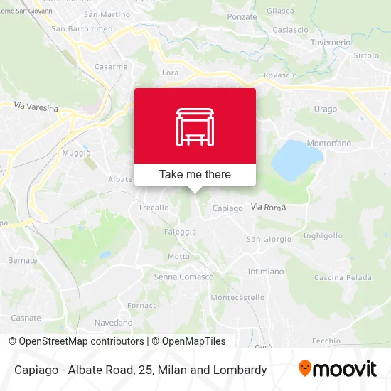 Capiago - Albate Road, 25 map