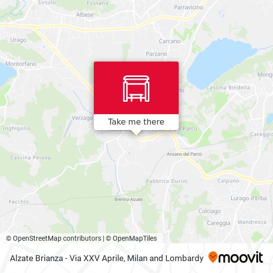 Alzate Brianza - Via XXV Aprile map