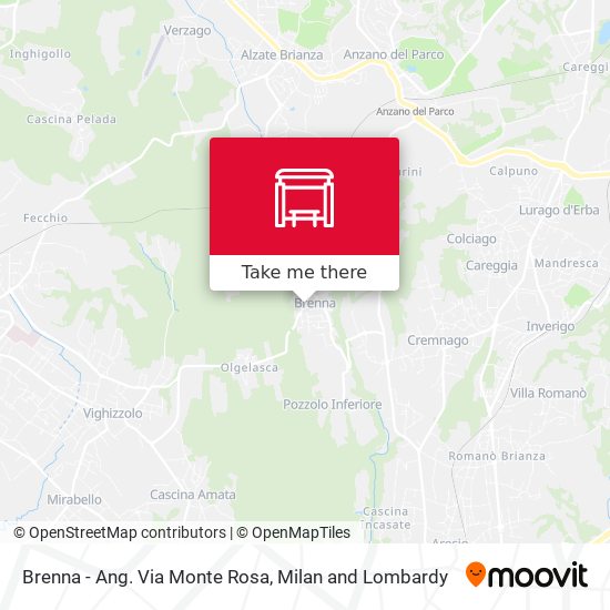 Brenna - Ang. Via Monte Rosa map