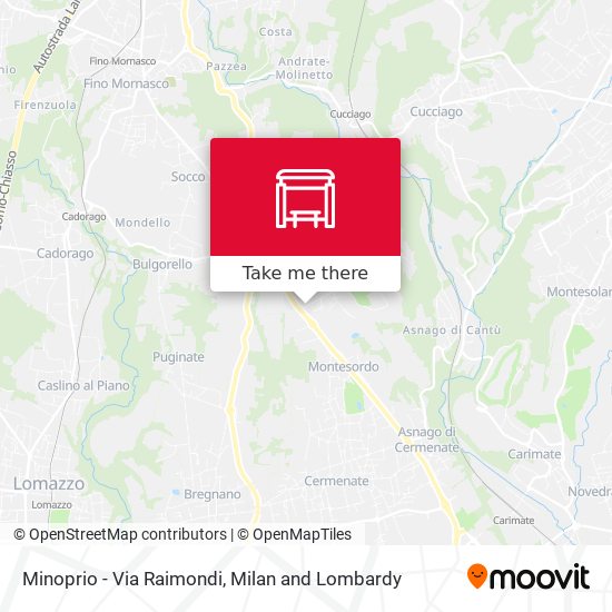 Minoprio - Via Raimondi map