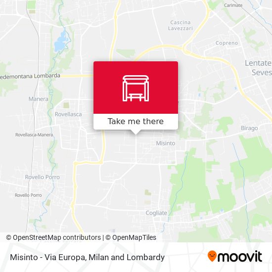 Misinto - Via Europa map
