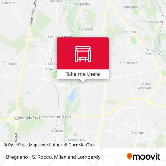Bregnano - S. Rocco map