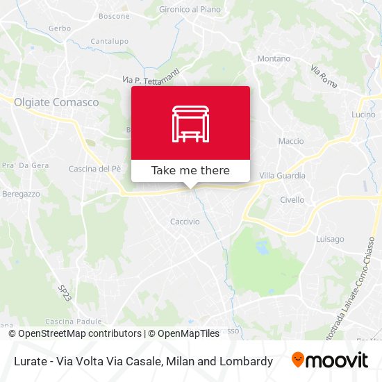 Lurate - Via Volta Via Casale map