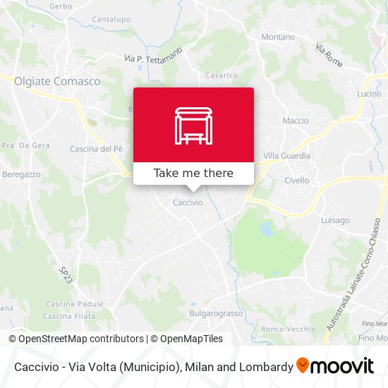 Caccivio - Via Volta (Municipio) map
