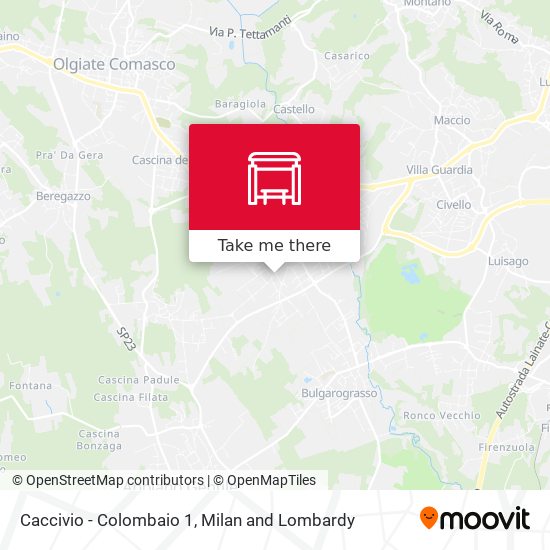 Caccivio - Colombaio 1 map