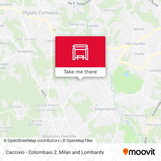 Caccivio - Colombaio 2 map