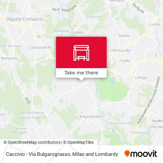 Caccivio - Via Bulgarograsso map