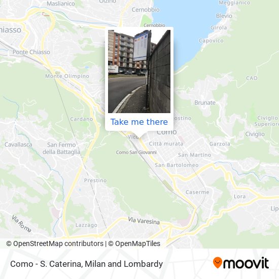 Como - S. Caterina map