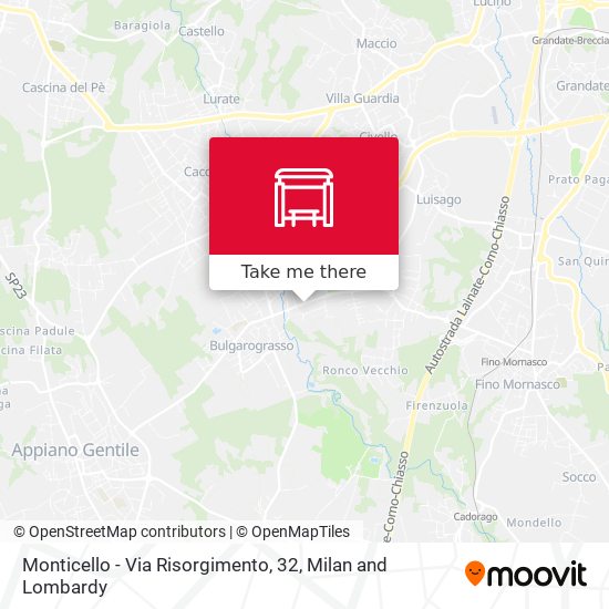 Monticello - Via Risorgimento, 32 map