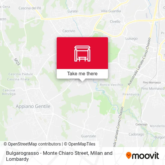 Bulgarograsso - Monte Chiaro Street map