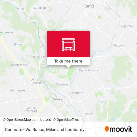 Carimate - Via Ronco map