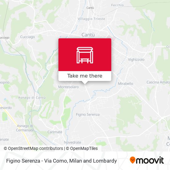 Figino Serenza - Via Como map
