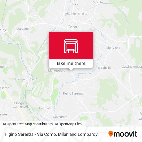 Figino Serenza - Via Como map