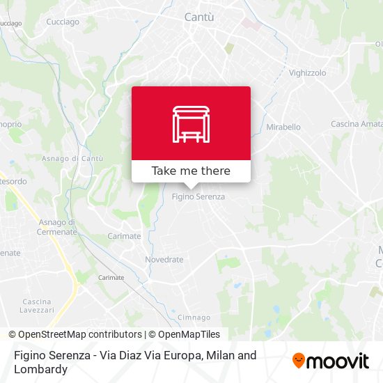 Figino Serenza - Via Diaz Via Europa map