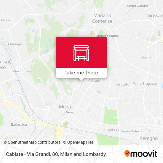 Cabiate - Via Grandi, 80 map