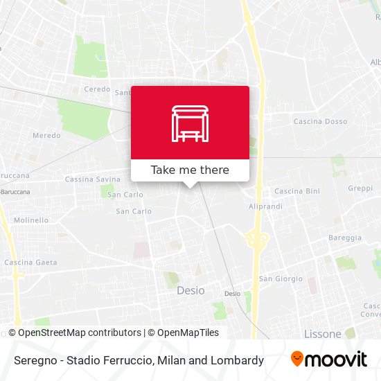 Seregno - Stadio Ferruccio map
