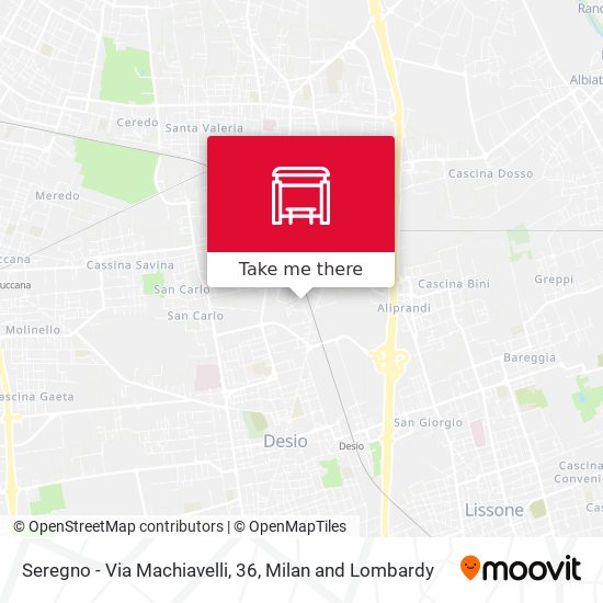 Seregno - Via Machiavelli, 36 map