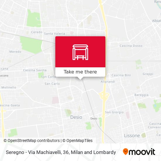 Seregno - Via Machiavelli, 36 map