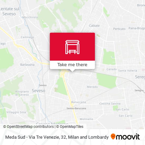 Meda Sud - Via Tre Venezie, 32 map