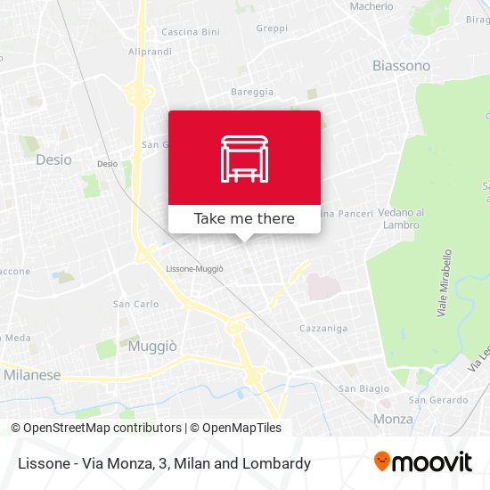 Lissone - Via Monza, 3 map