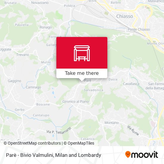 Parè - Bivio Valmulini map