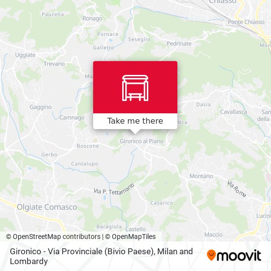 Gironico - Via Provinciale (Bivio Paese) map