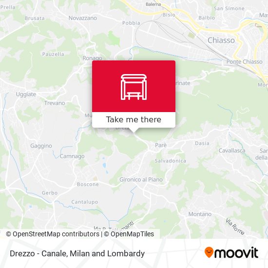 Drezzo - Canale map