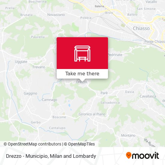 Drezzo - Municipio map