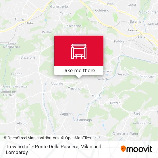 Trevano Inf. - Ponte Della Passera map