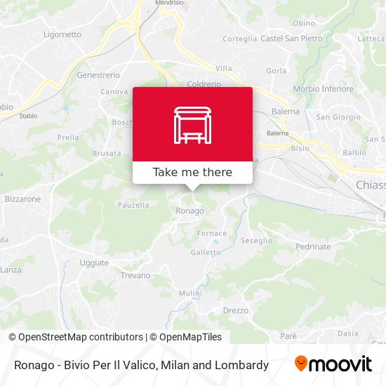 Ronago - Bivio Per Il Valico map
