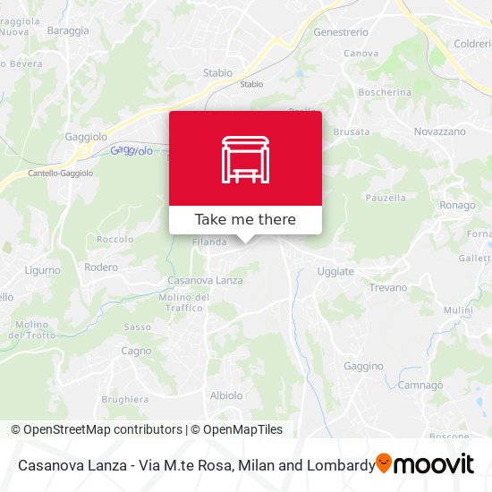 Casanova Lanza - Via M.te Rosa map