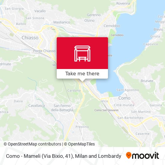 Como - Mameli (Via Bixio, 41) map