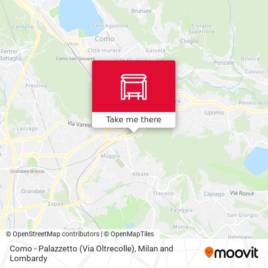 Como - Palazzetto (Via Oltrecolle) map