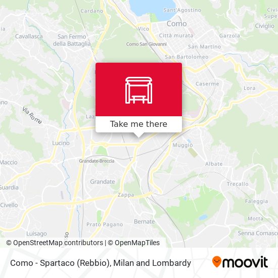 Como - Spartaco (Rebbio) map