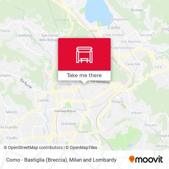 Como - Bastiglia (Breccia) map