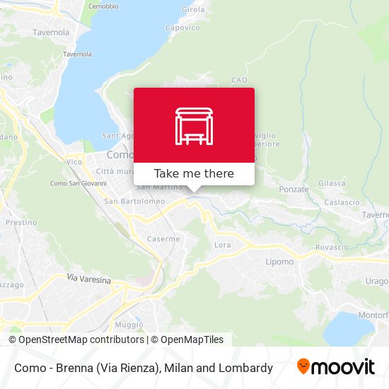 Como - Brenna (Via Rienza) map