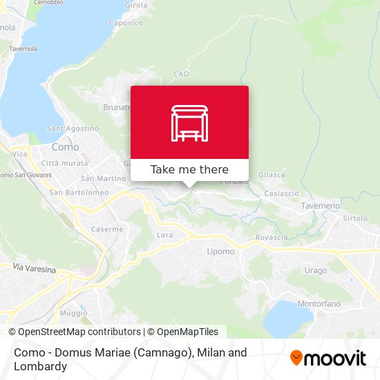 Como - Domus Mariae (Camnago) map