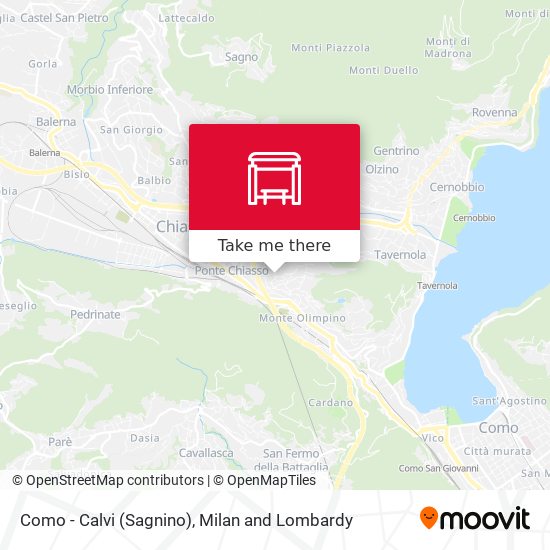 Como - Calvi (Sagnino) map