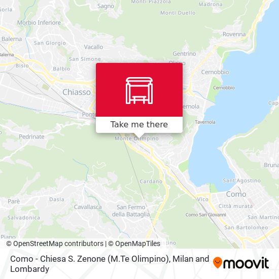 Como - Chiesa S. Zenone (M.Te Olimpino) map