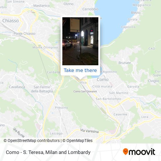 Como - S. Teresa map