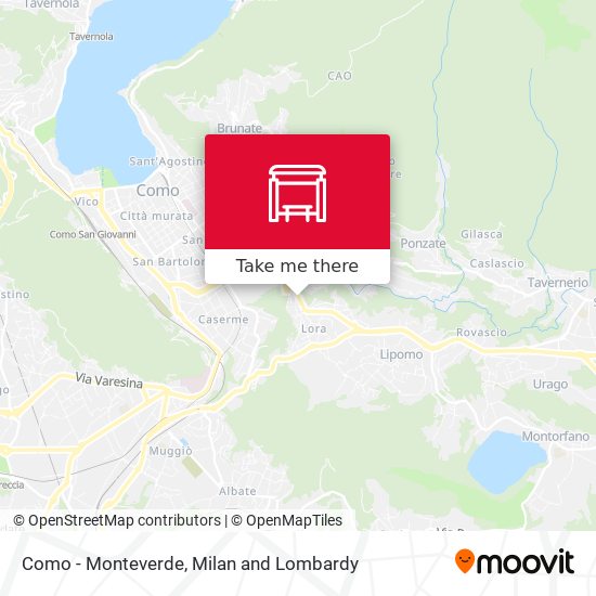 Como - Monteverde map