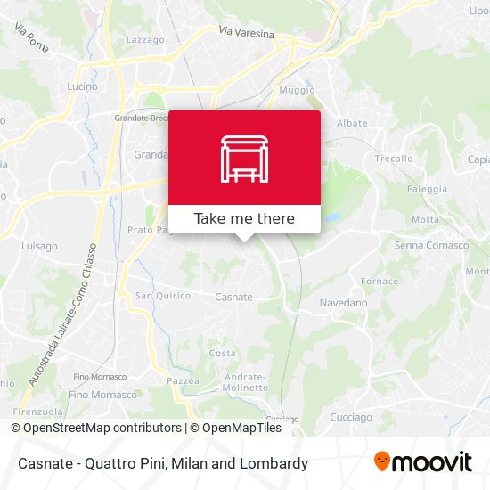 Casnate - Quattro Pini map