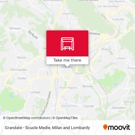 Grandate - Scuole Medie map