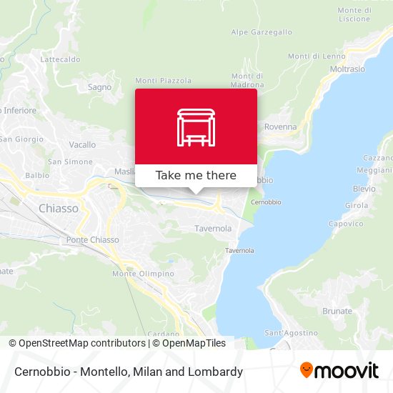 Cernobbio - Montello map