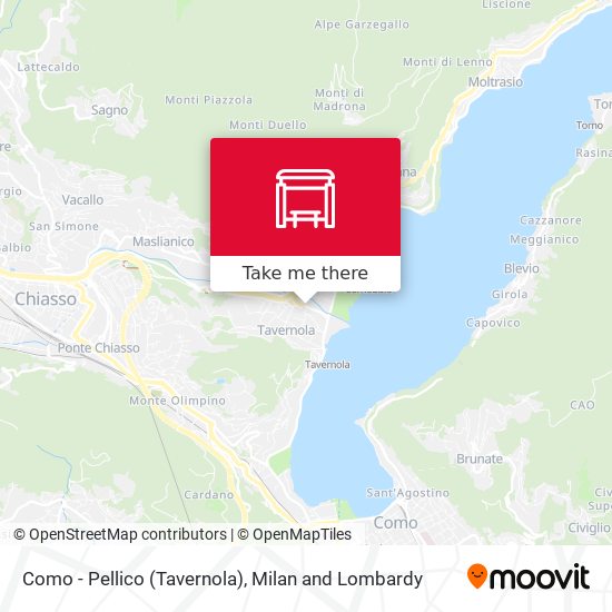 Como - Pellico (Tavernola) map