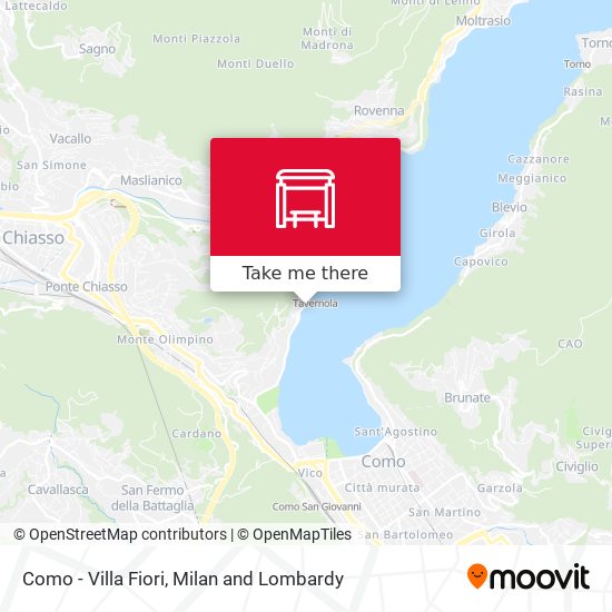 Como - Villa Fiori map
