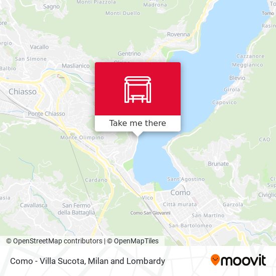 Como - Villa Sucota map